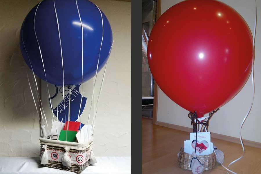 Geschenkverpackung mit Luftballon
